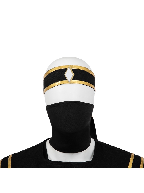 Movie Mighty Morphin Power Rangers Black Ranger Outfits Halloween Cosplay Costume Set Without Boots