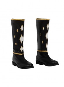 Movie Mighty Morphin Power Rangers Black Ranger Outfits Halloween Cosplay Accessories Black Boots