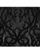 Black Stretch Yarn Rhombus See Through Mesh Back Hollow Design Gothic Pattern Knitted Long Sleeved Dress