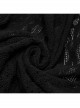Black Stretch Yarn Rhombus See Through Mesh Back Hollow Design Gothic Pattern Knitted Long Sleeved Dress