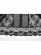 Sexy And Slightly See Through Black Stretch Lace Spliced Mesh Front And Back Delicate Rope Gothic Hip Hugging Skirt