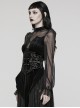Body Shaping Black Velvet Appliqué Embroidered Back Cord Zipper Gothic Retro Corset