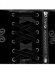 Body Shaping Black Velvet Appliqué Embroidered Back Cord Zipper Gothic Retro Corset