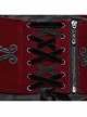 Body Shaping Red Velvet Appliqué Embroidered Back Cord Zipper Gothic Retro Corset