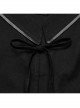 Black Skull Lace Patchwork Non Elastic Woven Lapel Waisted Punk Style Long Sleeved Kimono Jacket