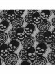Black Skull Lace Patchwork Non Elastic Woven Lapel Waisted Punk Style Long Sleeved Kimono Jacket