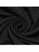 Sexy Black Soft Knitted Front Metal Link Chain Punk Style Daily Halterneck Short Sleeved T-Shirt