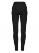 Wild Black Stretch Woven Patchwork Mesh Metal Rivets On The Front Punk Style Cutout Leggings