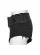 Sexy Black Stretch Denim Wide Brim Japanese Button Punk Style Hot Shorts