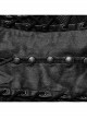 Black Elastic Twill Taped Mesh Front Chest With Asymmetrical Split Straps And Punk Style Sexy Vest