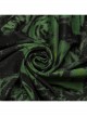 Sexy Asymmetrical Off Shoulder Black And Green Printed Mesh Stitching With Taped Adjustable Collar Punk Style Sleeveless Vest