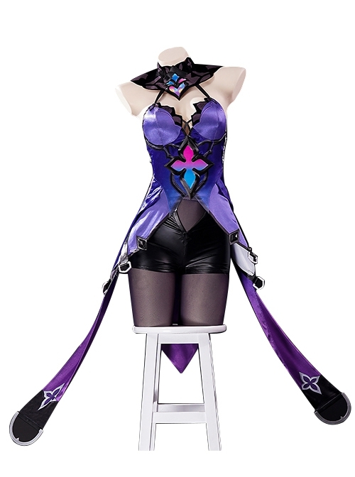 Game Honkai Star Rail Black Swan Outfit Halloween Cosplay Costume Full Set