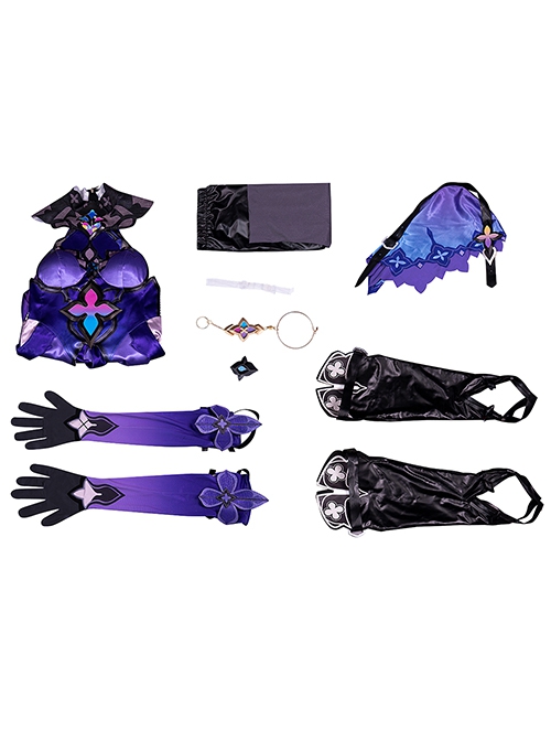 Game Honkai Star Rail Black Swan Outfit Halloween Cosplay Costume Full Set