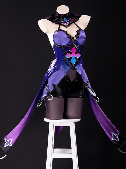 Game Honkai Star Rail Black Swan Outfit Halloween Cosplay Costume Full Set