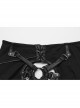 Black Stretch Tight Knit Patchwork Split Hollow Mesh Punk Style Slim Leggings