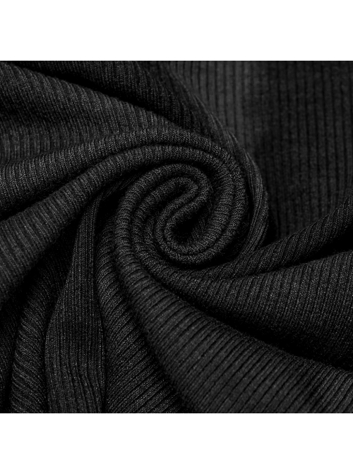 Sexy Black And Gray Simple Elastic Thread Print Adjustable Bust Strap Gothic Corset