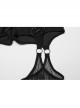 Sexy Black Suspender Stretch Mesh Front Delicate String Gothic Leggings