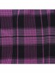 Black And Purple Plaid Front Chest Lapel Lace Decoration Punk Style Hollow Short Sleeved Shirt