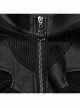 Black Stretch Knitted Stitching And Taped Exaggerated Hollow Bat Wings Punk Style Handsome Sleeveless Vest