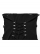 Sexy Slit Black Stretch Knitted Waist Hollow Punk Style Suspender Dress
