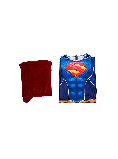 Game Suicide Squad Kill the Justice League Superman Halloween Cosplay Costume Bodysuit Full Set