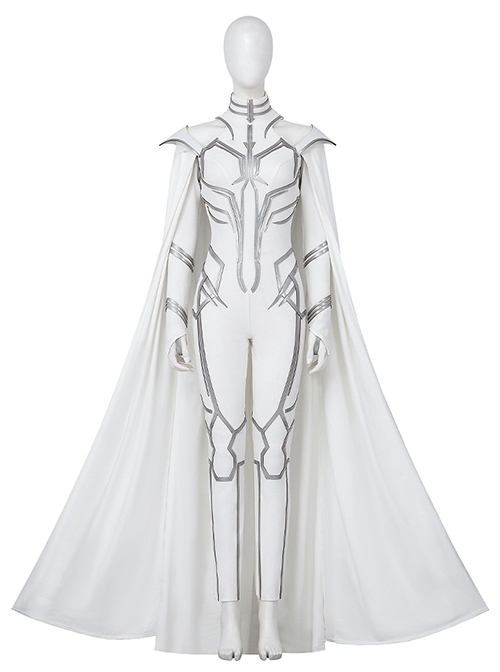 Comics What If Season 2 Hela White Outfit Halloween Cosplay Costume Set Without Boots