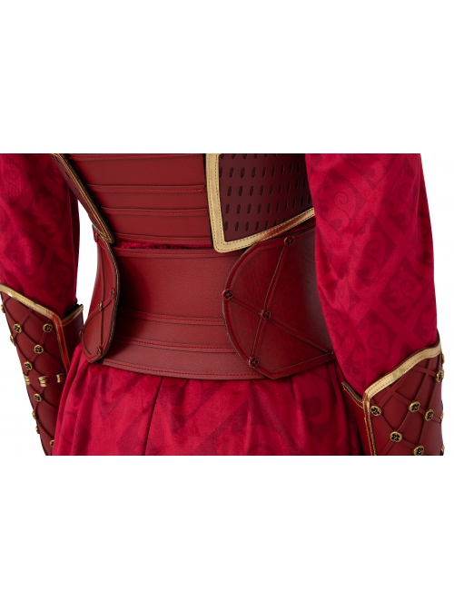 Comics What If Season 2 Hela Red Battle Suit Halloween Cosplay Costume Set Without Boots