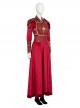 Comics What If Season 2 Hela Red Battle Suit Halloween Cosplay Costume Set Without Boots