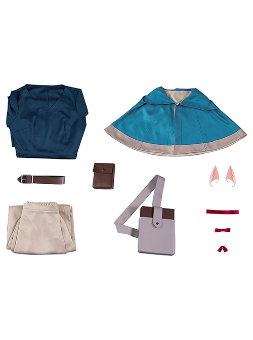 Anime Delicious in Dungeon Marcille Halloween Cosplay Costume Full Set
