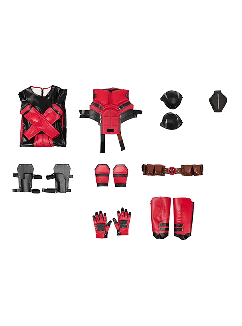 Movie Deadpool & Wolverine Deadpool Samurai Halloween Cosplay Costume Set Without Boots Without Props