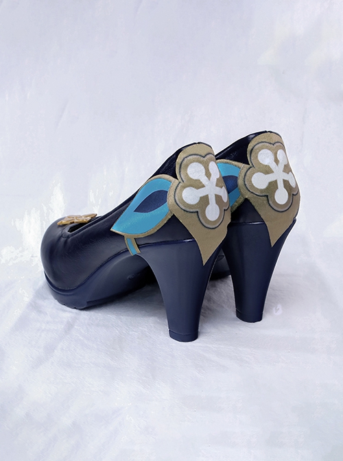 Game Honkai Star Rail Ruan Mei Halloween Cosplay Accessories Blue High Heels Shoes