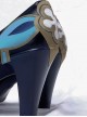 Game Honkai Star Rail Ruan Mei Halloween Cosplay Accessories Blue High Heels Shoes