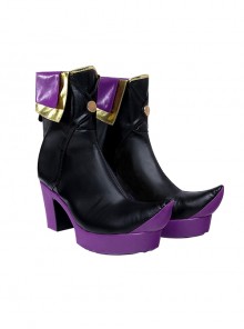 Wandering Witch The Journey Of Elaina Elaina Halloween Cosplay Accessories Purple Sole Ankle Boots Shoes