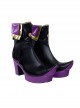 Wandering Witch The Journey Of Elaina Elaina Halloween Cosplay Accessories Purple Sole Ankle Boots Shoes