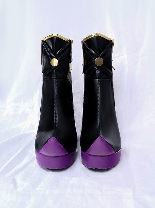Wandering Witch The Journey Of Elaina Elaina Halloween Cosplay Accessories Purple Sole Ankle Boots Shoes