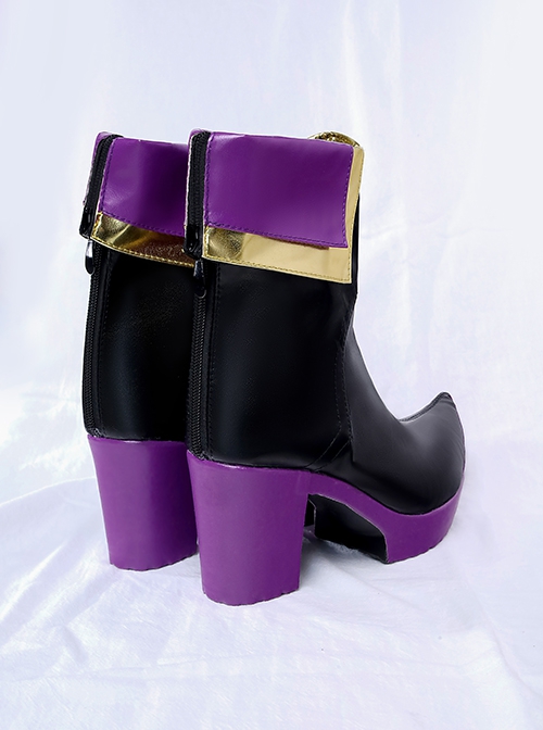 Wandering Witch The Journey Of Elaina Elaina Halloween Cosplay Accessories Purple Sole Ankle Boots Shoes