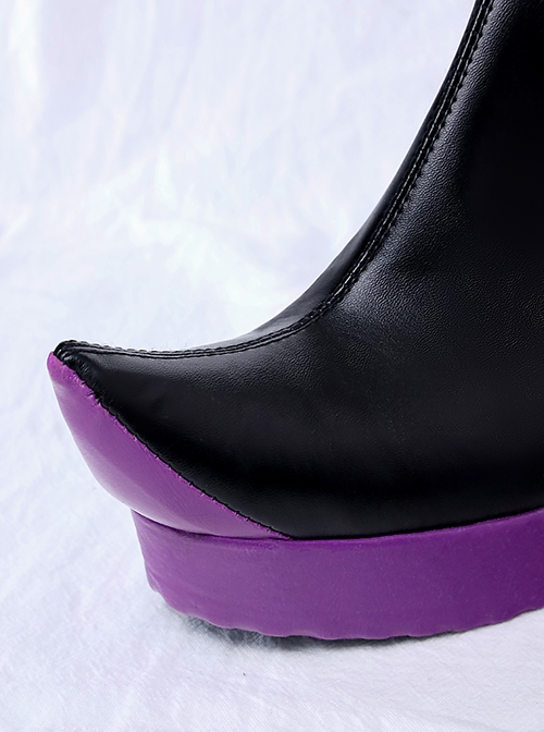 Wandering Witch The Journey Of Elaina Elaina Halloween Cosplay Accessories Purple Sole Ankle Boots Shoes