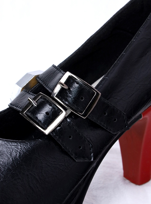 Zenless Zone Zero Ellen Joe Halloween Cosplay Accessories Black High Heels Shoes