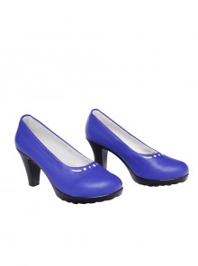 Game Honkai Star Rail Robin Halloween Cosplay Accessories Blue High Heels Shoes