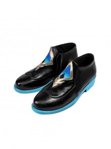 Game Honkai Star Rail Aventurine Halloween Cosplay Accessories Black Shoes