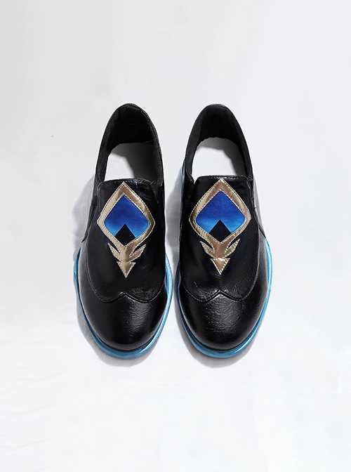 Game Honkai Star Rail Aventurine Halloween Cosplay Accessories Black Shoes