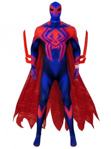 Spider-Man Across The Spider-Verse Spider-Man 2099 Cloak Version Halloween Cosplay Costume Bodysuit Full Set