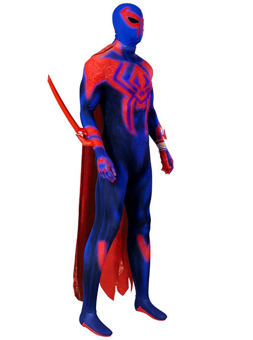 Spider-Man Across The Spider-Verse Spider-Man 2099 Cloak Version Halloween Cosplay Costume Bodysuit Full Set