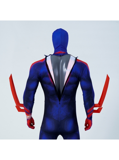 Spider-Man Across The Spider-Verse Spider-Man 2099 Cloak Version Halloween Cosplay Costume Bodysuit Full Set