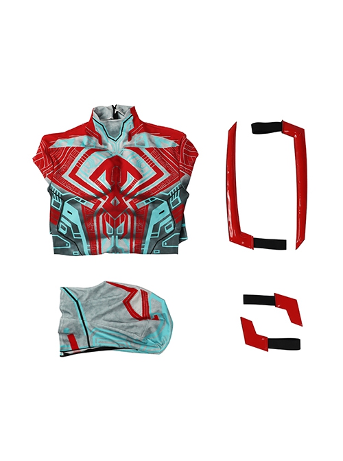Spiderman 2099 Pattern Halloween Cosplay Costume Bodysuit Full Set
