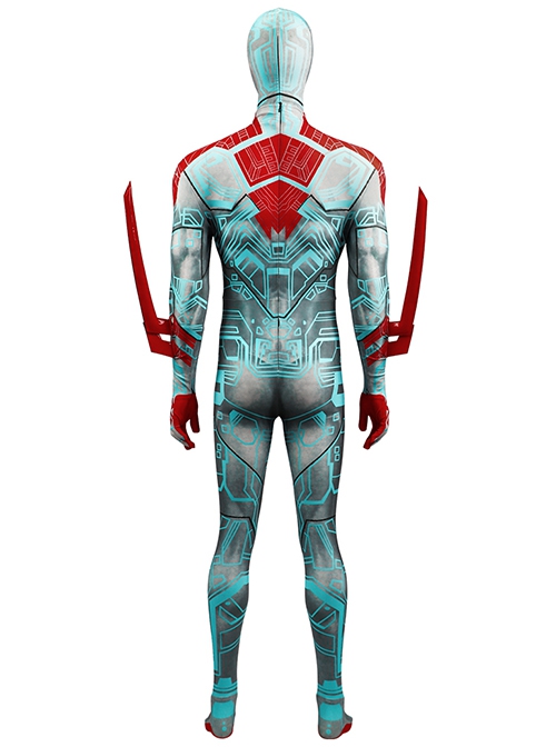 Spiderman 2099 Pattern Halloween Cosplay Costume Bodysuit Full Set