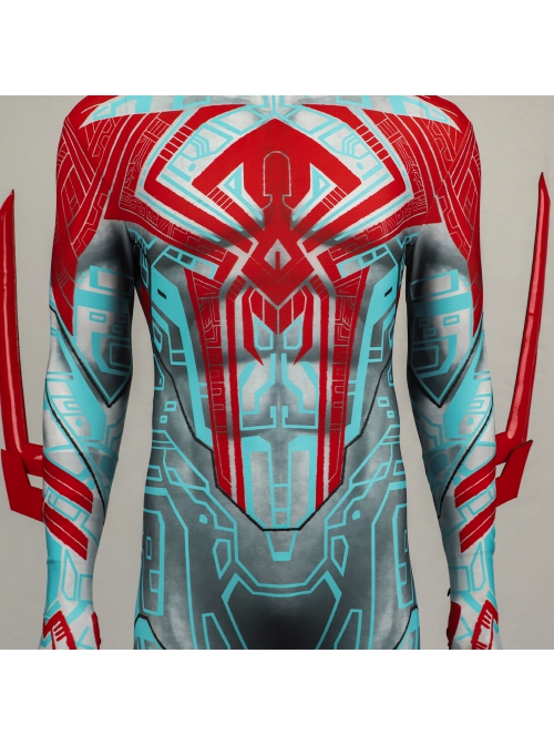 Spiderman 2099 Pattern Halloween Cosplay Costume Bodysuit Full Set