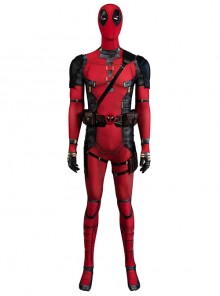 Deadpool & Wolverine Deadpool Printed Version Halloween Cosplay Costume Bodysuit Set Without Props