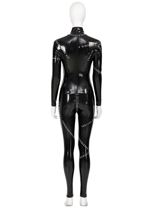 Batman Returns 1992 Catwoman Selina Kyle Halloween Cosplay Costume Black Bodysuit