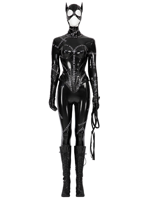 Batman Returns 1992 Catwoman Selina Kyle Halloween Cosplay Costume Accessories Black Girdle